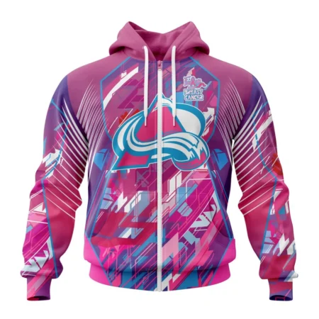 NHL Colorado Avalanche, Specialized Design I Pink I Can, Fearless Again Breast Cancer,QTNHL 080524B3576