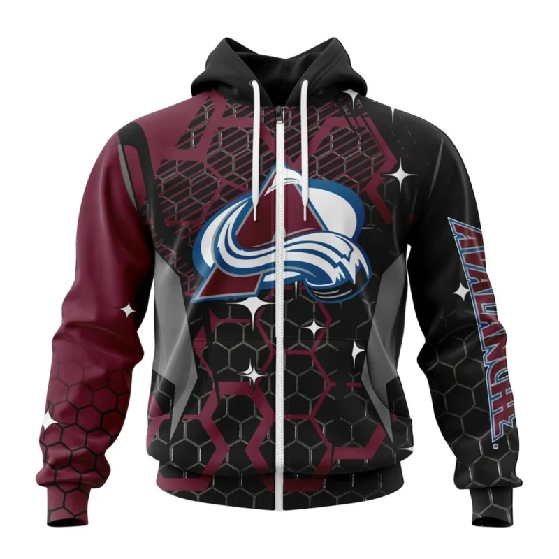 NHL Personalized Name And Number, Colorado Avalanche, Specialized Design With Motocross Syle ,QTNHL Personalized Name And Number,080524B381