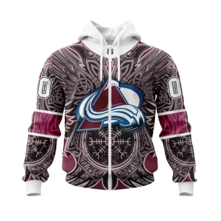 Colorado Avalanche, Specialized Norse Viking Symbols,QTNHL Personalized Name And Number,080524B404