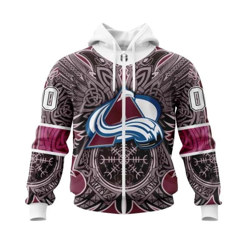 Colorado Avalanche, Specialized Norse Viking Symbols,QTNHL Personalized Name And Number,080524B404