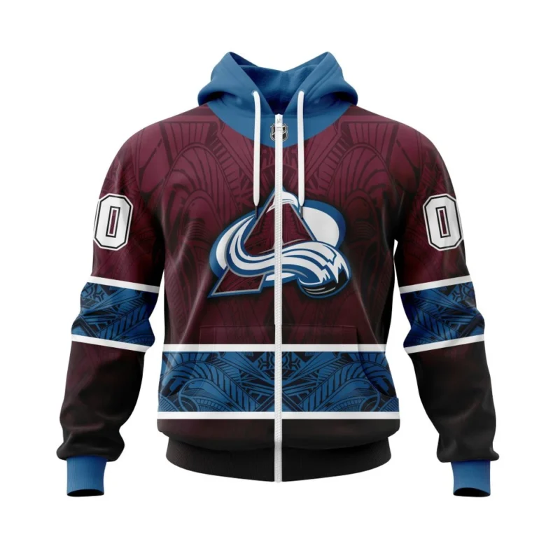 Colorado Avalanche, Specialized Native With Samoa Culture ,QTNHL Personalized Name And Number,080524B405