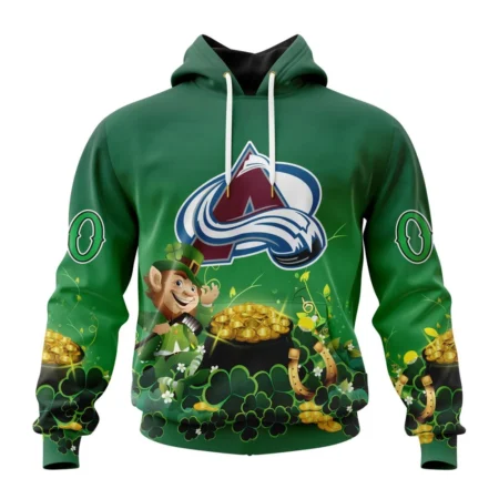 NHL Colorado Avalanche Special Design For St. Patrick' Day,QTNHL080524A912