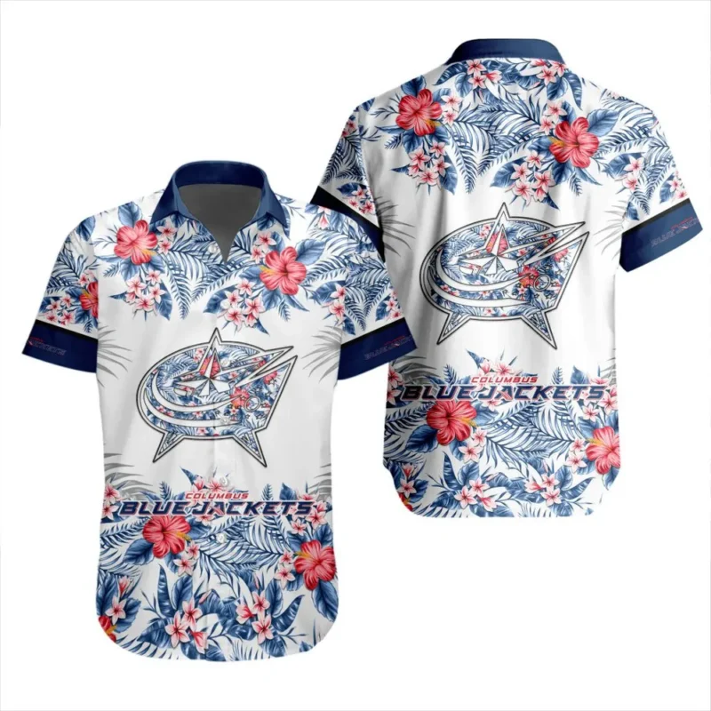 Columbus Blue Jackets  Tropical Style National Hockey League Hawaiian Shirt All Over Prints QTHWS310724A7