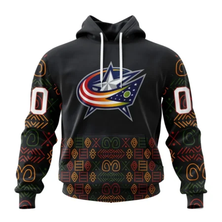 NHL Columbus Blue Jackets Special Design For Black History Month,QTNHL080524A1068