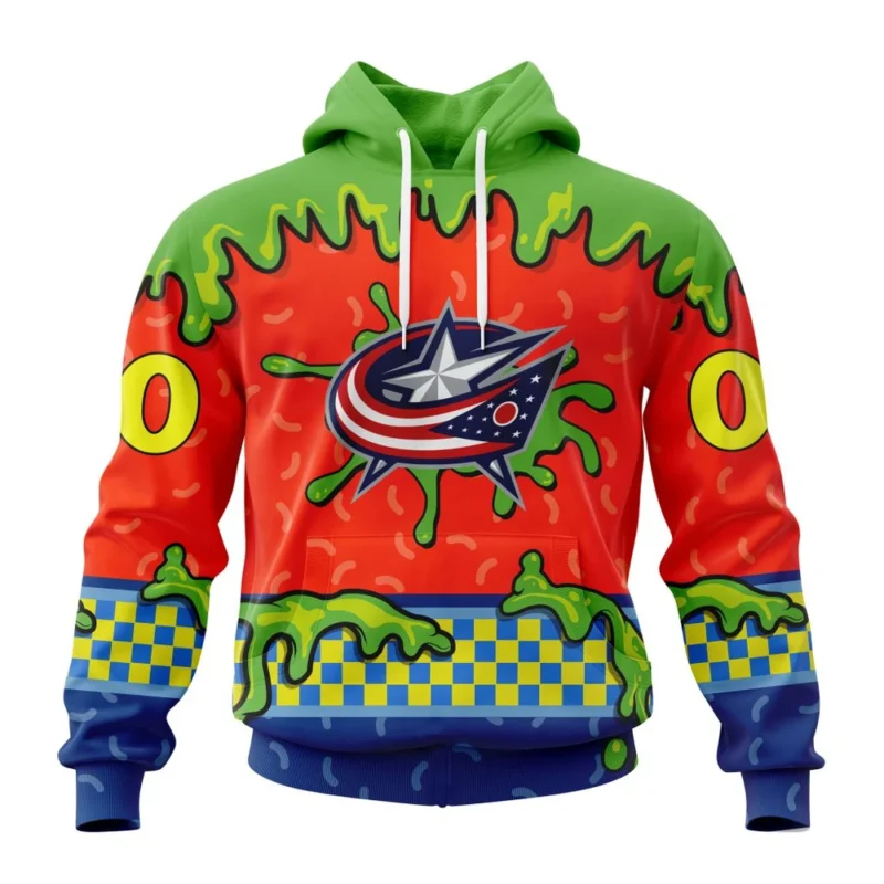 NHL Columbus Blue Jackets Special Nickelodeon Design,QTNHL080524A1191