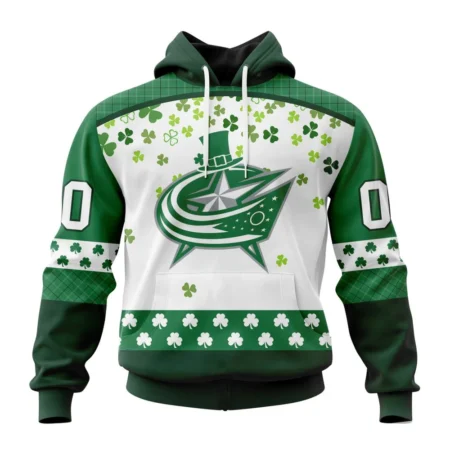 NHL Columbus Blue Jackets Special Design For St. Patrick Day,QTNHL080524A1255