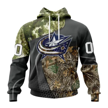 NHL Columbus Blue Jackets Special Hunting Camo Design,QTNHL080524A1321