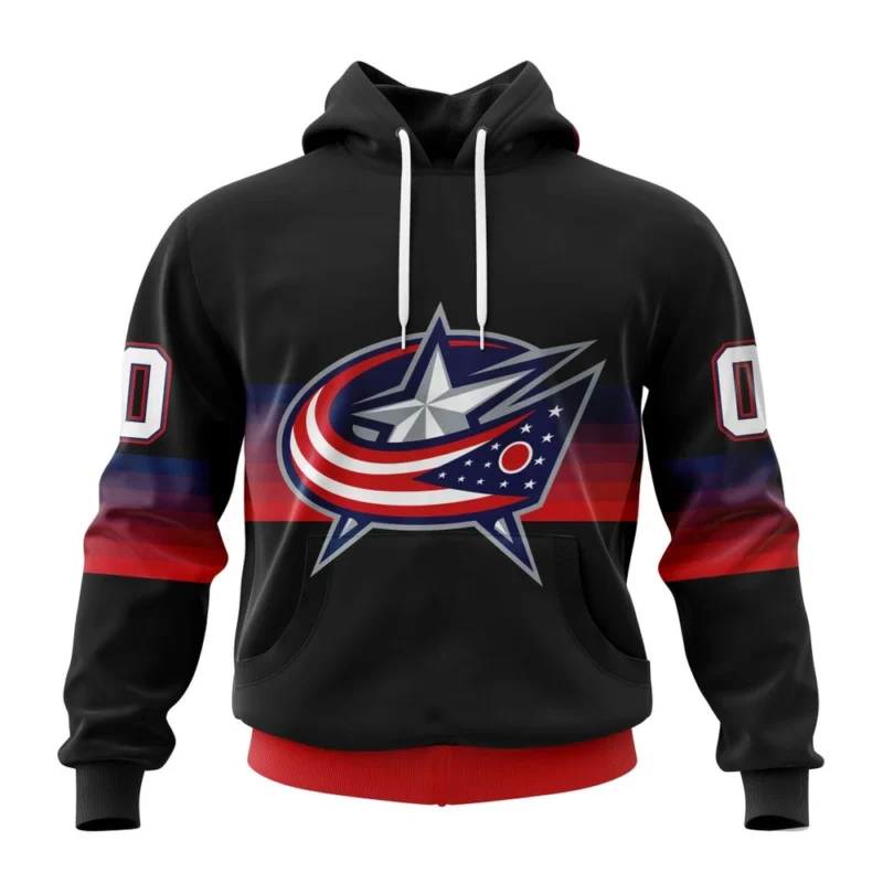 NHL Columbus Blue Jackets Special Black And Gradient Design,QTNHL080524A1417