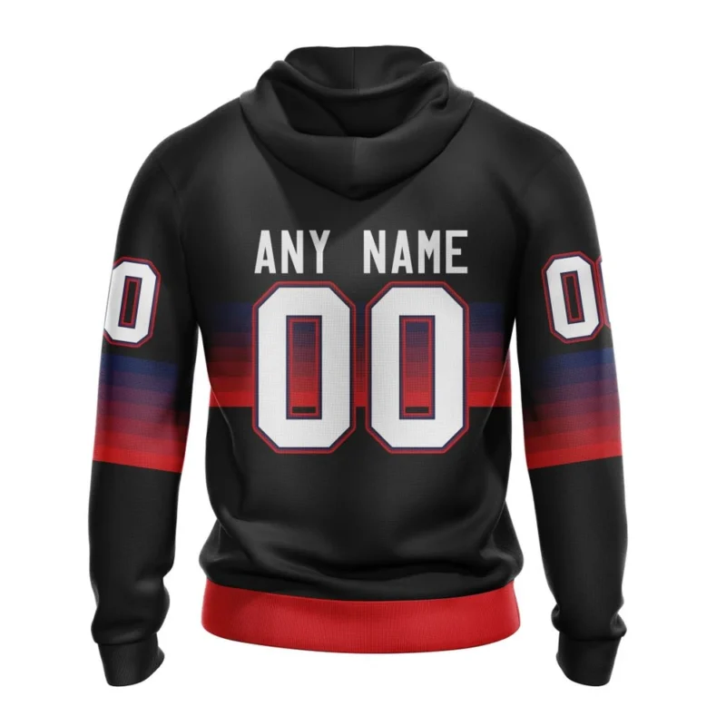 NHL Personalized Name And Number, Columbus Blue Jackets Special Black And Gradient Design,QTNHL Personalized Name And Number,080524B1417