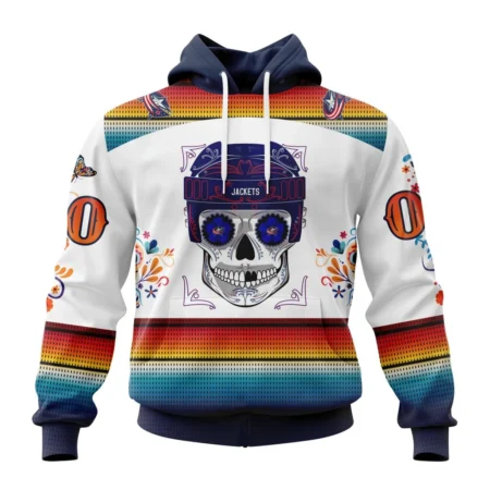 NHL Columbus Blue Jackets Special Design For Dia De Los Muertos,QTNHL080524A1457