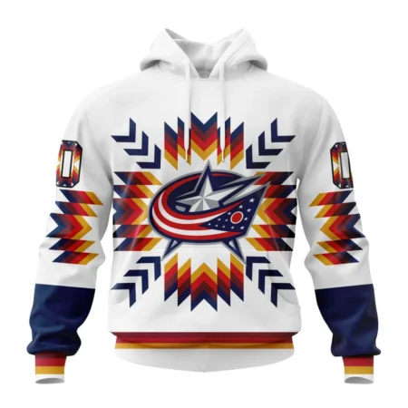 NHL Columbus Blue Jackets Special Design With Native Pattern,QTNHL080524A1589