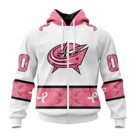 NHL Personalized Name And Number, Columbus Blue Jackets In Classic Style With Paisley, In October We Wear Pink Breast Cancer,QTNHL Personalized Name And Number,080524B1680