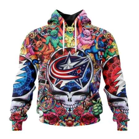 NHL Columbus Blue Jackets Special Grateful Dead Design,QTNHL080524A1895