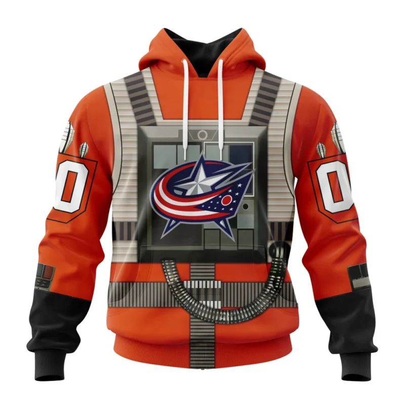 NHL Columbus Blue Jackets Star Wars Rebel Pilot Design,QTNHL080524A2334