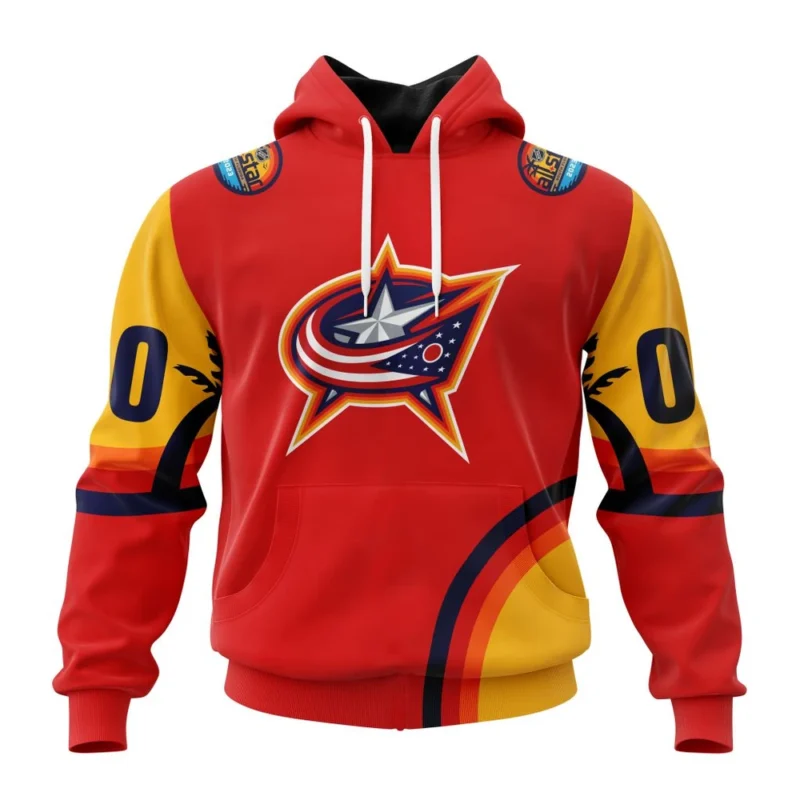 NHL Columbus Blue Jackets Special All-Star Game Design With Florida Sunset,QTNHL080524A2604