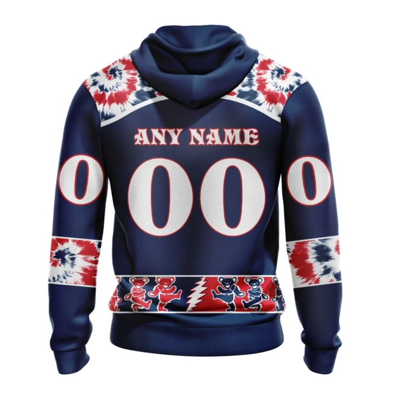 NHL Personalized Name And Number, Columbus Blue Jackets Special Grateful Dead Design,QTNHL Personalized Name And Number,080524B263