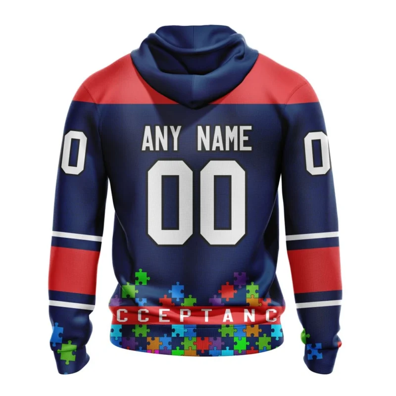 NHL Personalized Name And Number, Columbus Blue Jackets, Specialized Unisex Kits Hockey Fights Against Autism,QTNHL Personalized Name And Number,080524B2669