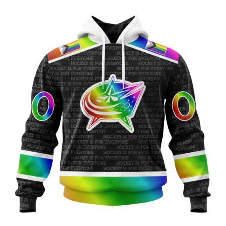 NHL Columbus Blue Jackets Special Pride Design Hockey Is For Everyone,QTNHL080524A2719