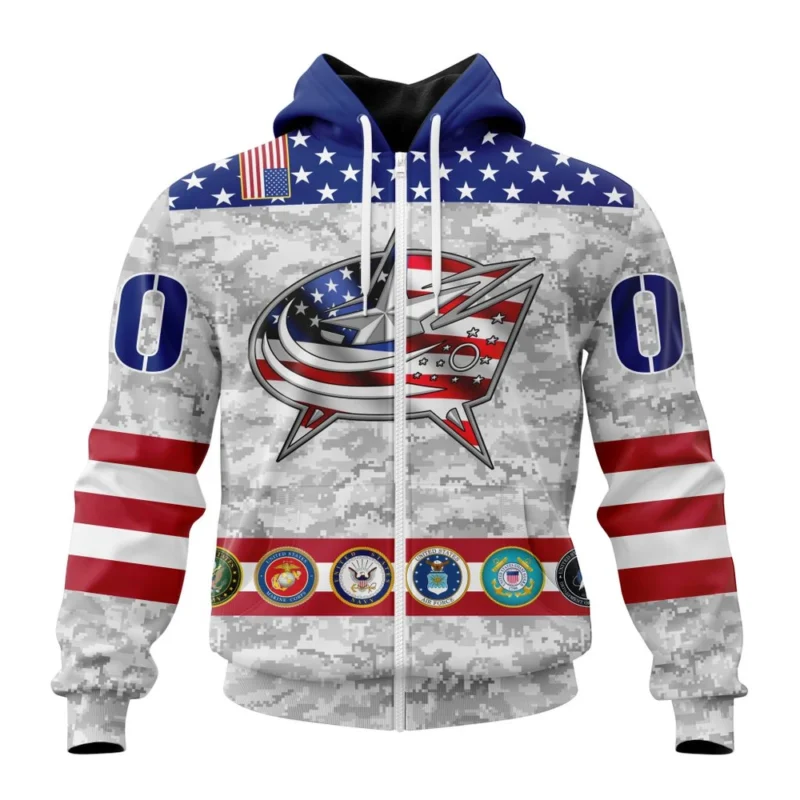 NHL Personalized Name And Number, Columbus Blue Jackets Armed Forces Appreciation,QTNHL Personalized Name And Number,080524B2775