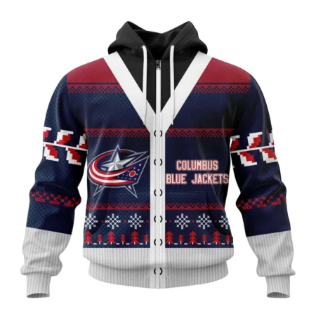 NHL Personalized Name And Number, Columbus Blue Jackets, Specialized Chrismas Season,QTNHL Personalized Name And Number,080524B2804