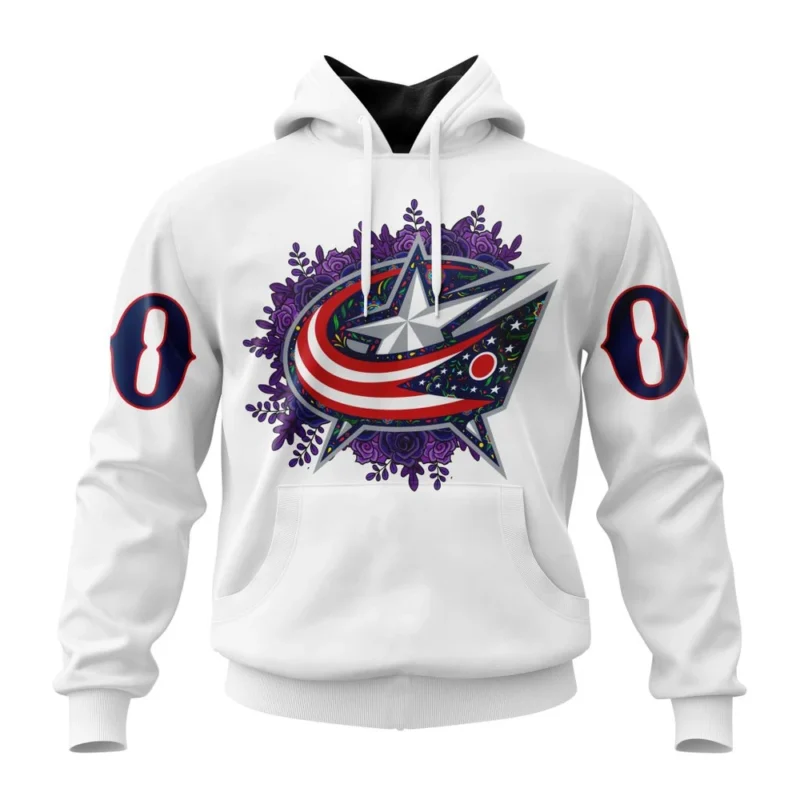 NHL Columbus Blue Jackets, Specialized Unisex Kits Dia De Muertos,QTNHL080524A2868