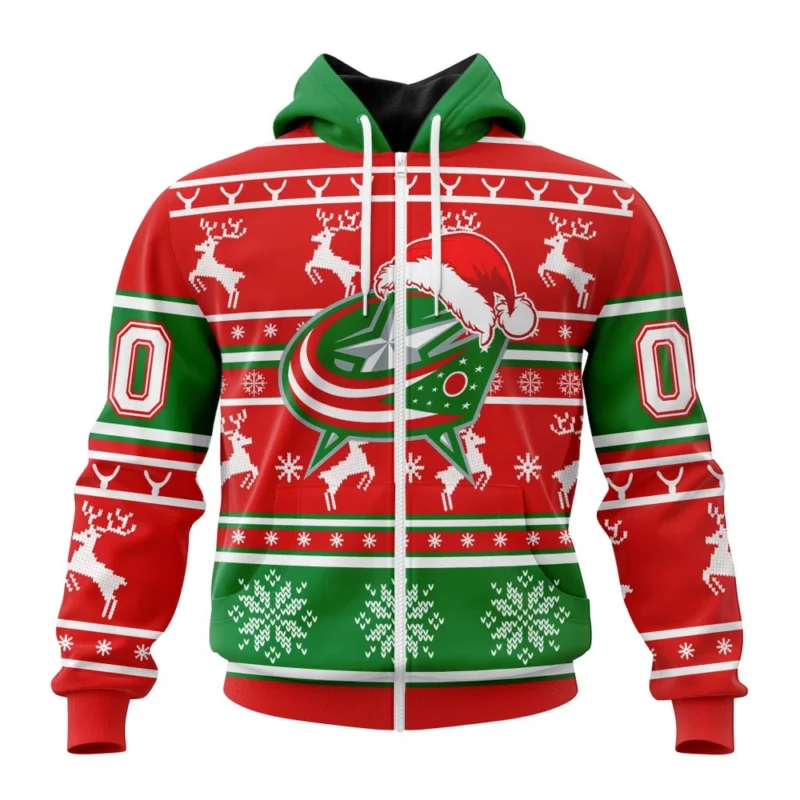 NHL Columbus Blue Jackets, Specialized Unisex Christmas Is Coming ,QTNHL 080524B2970