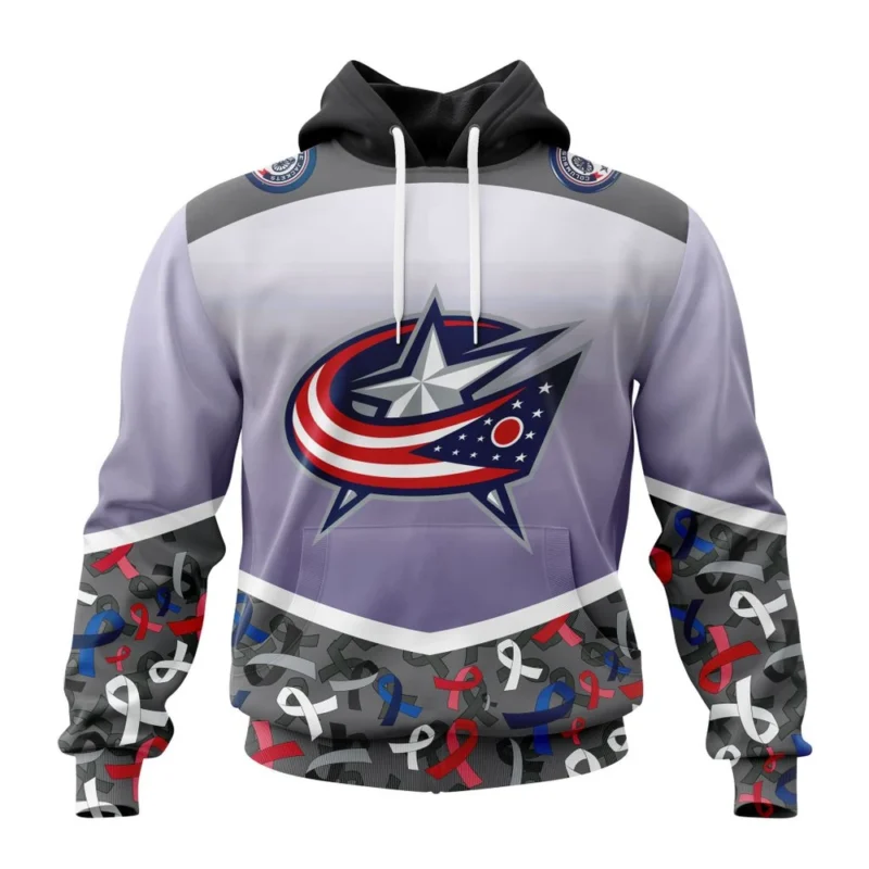 NHL Columbus Blue Jackets, Specialized Sport Fights Again All Cancer ,QTNHL080524A3368