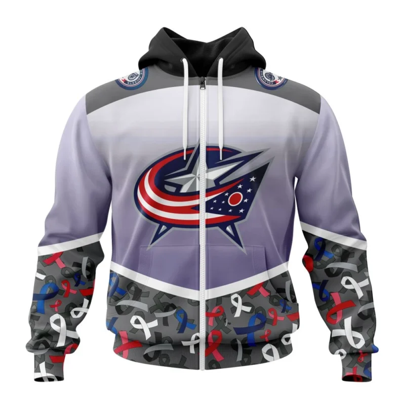 NHL Columbus Blue Jackets, Specialized Sport Fights Again All Cancer ,QTNHL 080524B3368