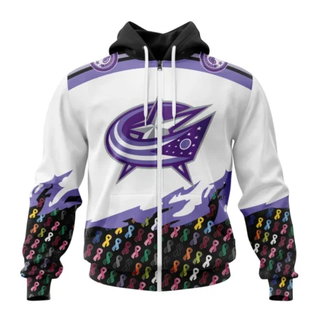 NHL Columbus Blue Jackets, Specialized Kits In October We Stand Together We Can Beat Cancer,QTNHL 080524B3425