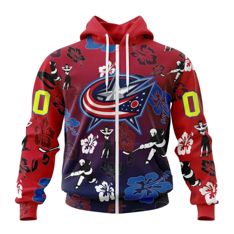 NHL Columbus Blue Jackets X Hawaii Specialized Design For Hawaiia ,QTNHL 080524B3790