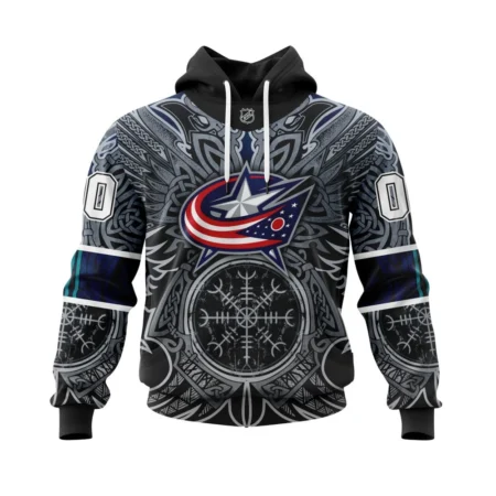 Columbus Blue Jackets , Specialized Norse Viking Symbols,QTNHL080524A3846