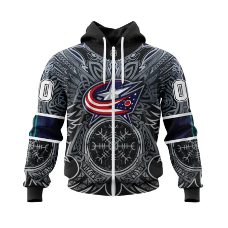 Columbus Blue Jackets , Specialized Norse Viking Symbols,QTNHL 080524B3846