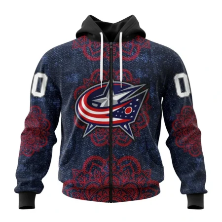 NHL Columbus Blue Jackets, Specialized Mandala Style,QTNHL 080524B4060