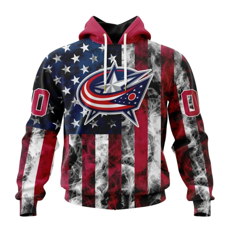 NHL Columbus Blue Jackets Special Design For Independence Day The Fourth Of July,QTNHL080524A498