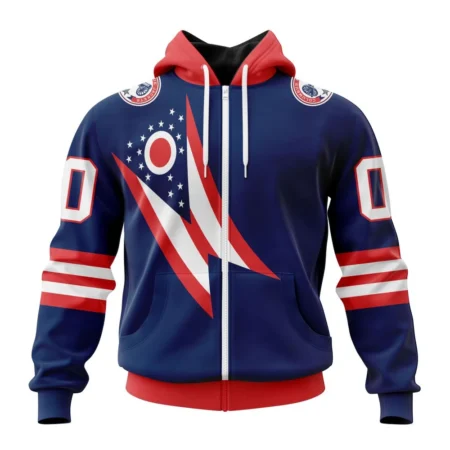 NHL Personalized Name And Number, Columbus Blue Jackets Special City Connect Design,QTNHL Personalized Name And Number,080524B876