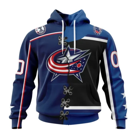 NHL Columbus Blue Jackets Special Home Mix Reverse Retro Personalized Kits,QTNHL080524A940