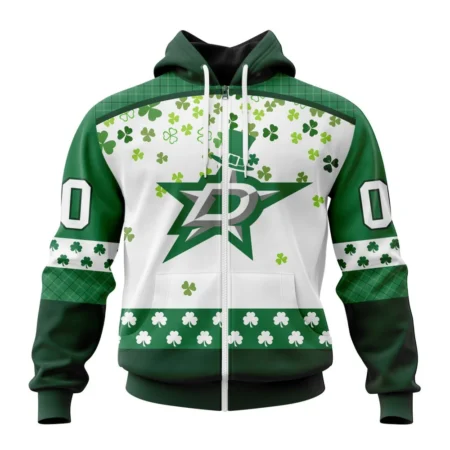 NHL Personalized Name And Number, Dallas Stars Special Design For St. Patrick Day,QTNHL Personalized Name And Number,080524B1251