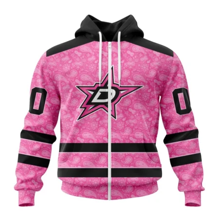 NHL Personalized Name And Number, Dallas Stars Special Pink Fight Breast Cancer,QTNHL Personalized Name And Number,080524B1646