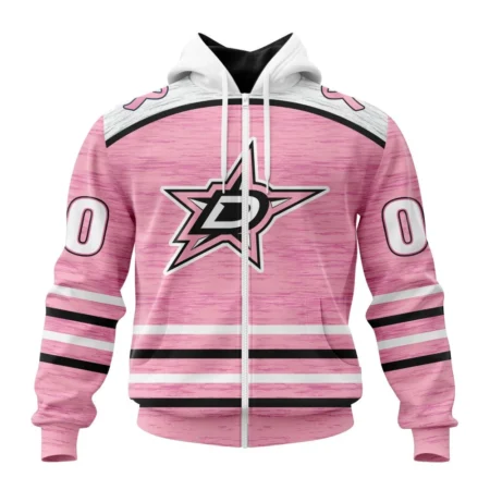 NHL Personalized Name And Number, Dallas Stars Special Pink Fight Breast Cancer Design,QTNHL Personalized Name And Number,080524B1750