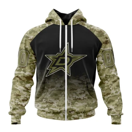 NHL Personalized Name And Number, Dallas Stars Special Camo Design For Veterans Day,QTNHL Personalized Name And Number,080524B1782