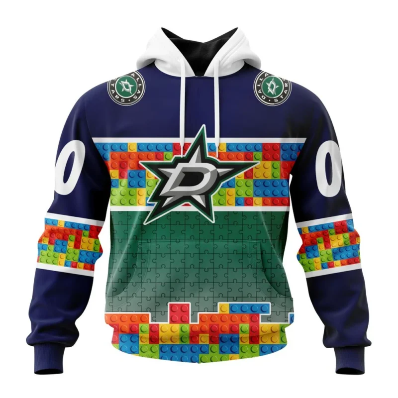 NHL Dallas Stars Special Autism Awareness Design ,QTNHL080524A2243