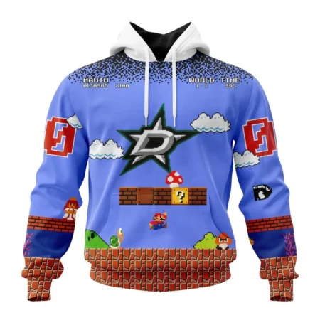 NHL Dallas Stars Special Kits With Super Mario Game Design,QTNHL080524A2451