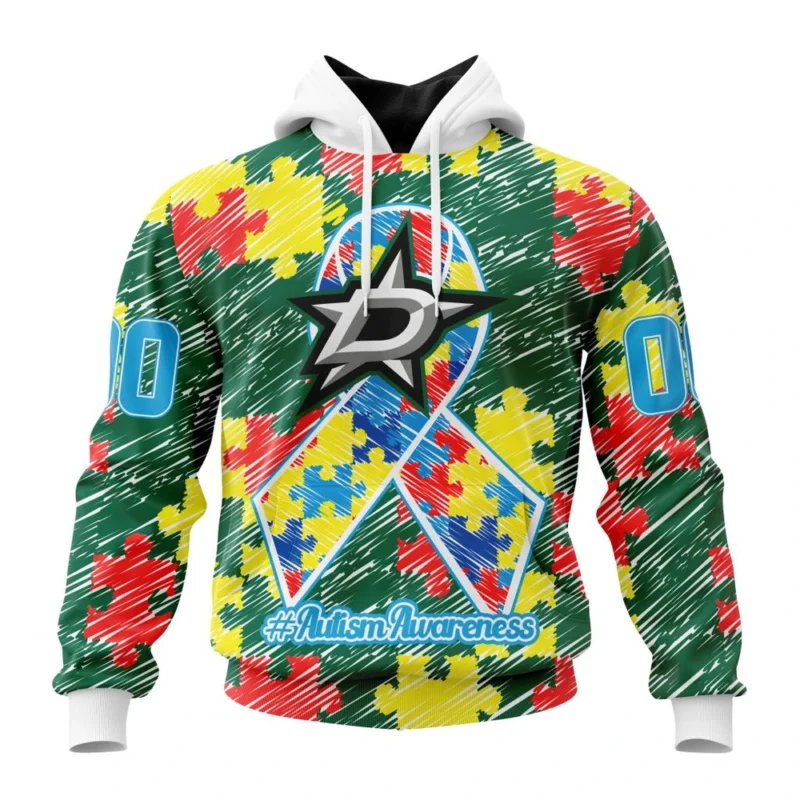 NHL Dallas Stars Special Autism Awareness Design,QTNHL080524A2480