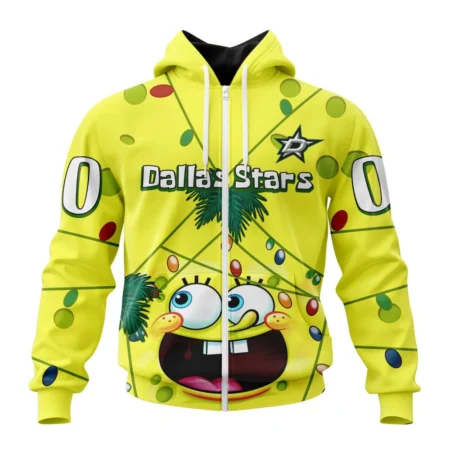 Dallas Stars, Specialized Jersey With Spongebob ,QTNHL 080524B3267