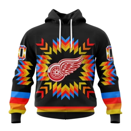 NHL Detroit Red Wings Special Design With Native Pattern,QTNHL080524A1033