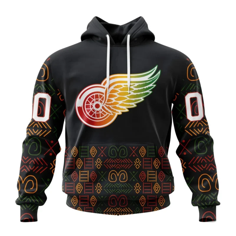 NHL Detroit Red Wings Special Design For Black History Month,QTNHL080524A1065