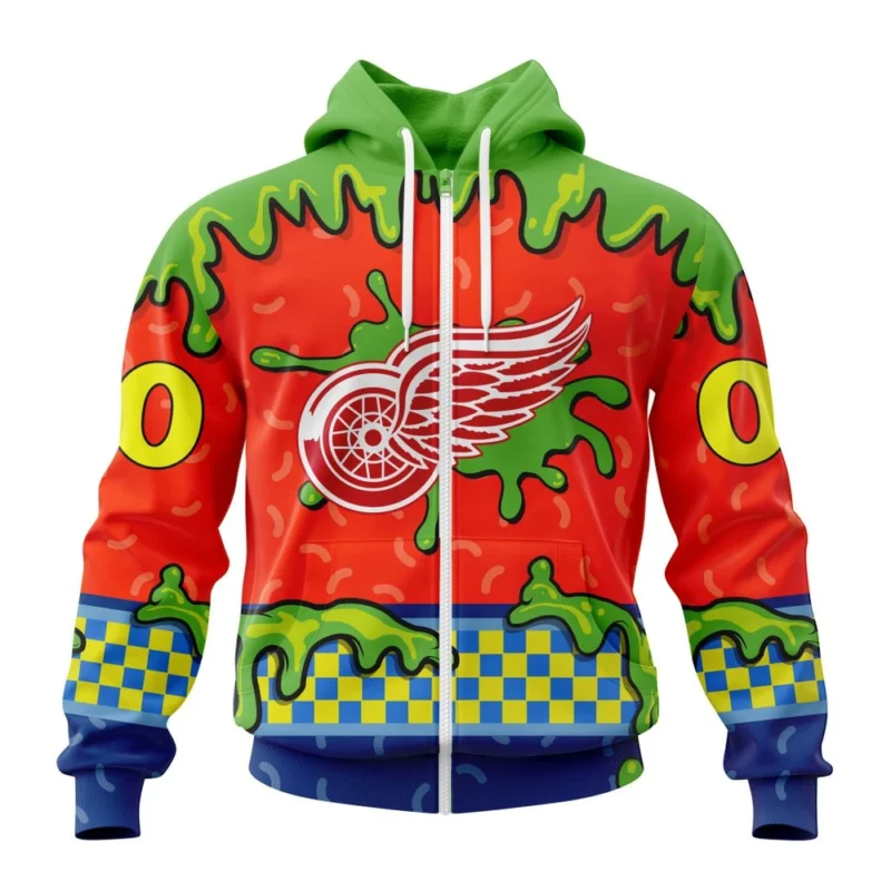 NHL Personalized Name And Number, Detroit Red Wings Special Nickelodeon Design,QTNHL Personalized Name And Number,080524B1188