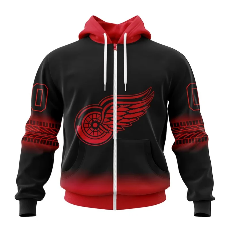 NHL Personalized Name And Number, Detroit Red Wings Personalize Gradient Series Concept,QTNHL Personalized Name And Number,080524B1353