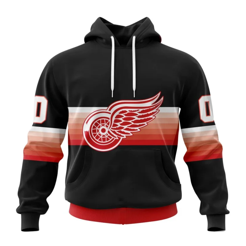 NHL Detroit Red Wings Special Black And Gradient Design,QTNHL080524A1414