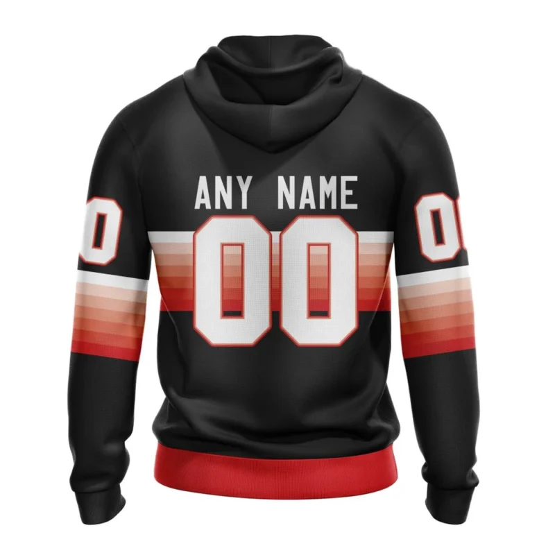 NHL Personalized Name And Number, Detroit Red Wings Special Black And Gradient Design,QTNHL Personalized Name And Number,080524B1414